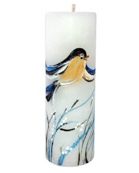 Rahvuslike motiividega maalitud küünlad 4x12cm pääsuke