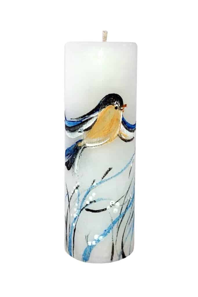 Handpainted candles with national motifs 4x12cm