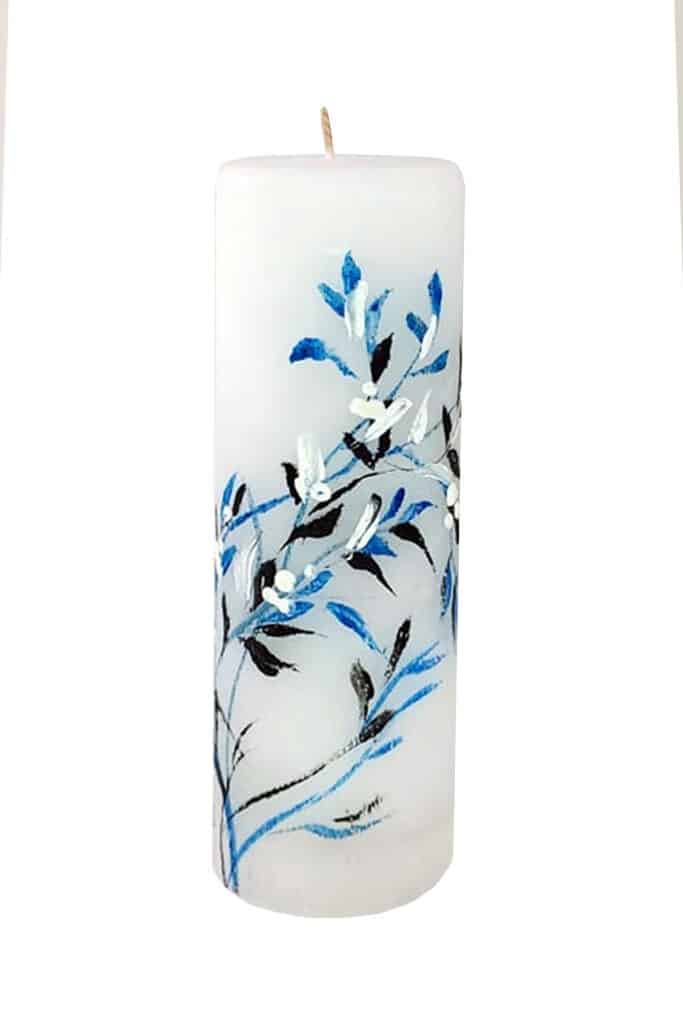 Handpainted candles with national motifs 4x12cm