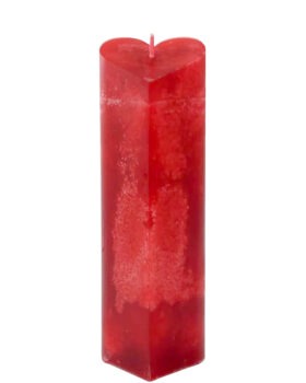 Heart shaped pillar candle