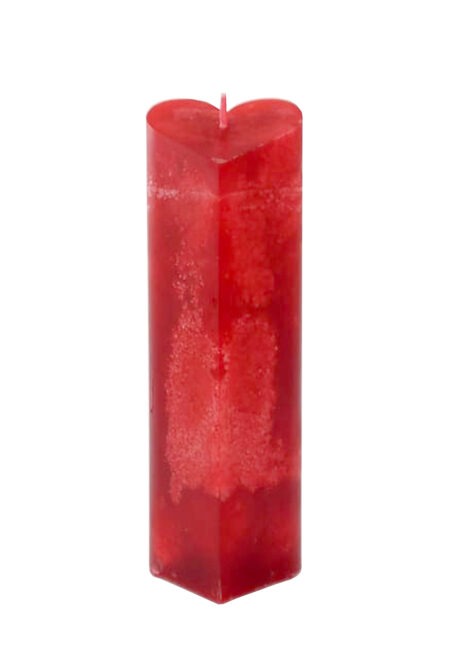 Heart shaped pillar candle