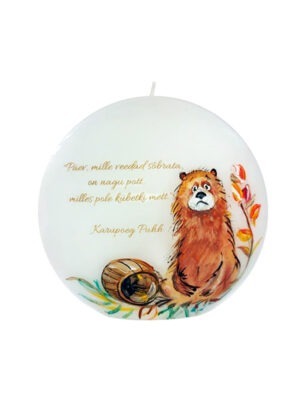 Handpainted candle "Bear"