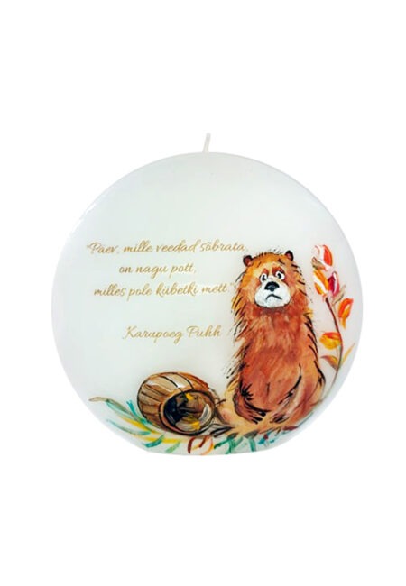 Handpainted candle "Bear"