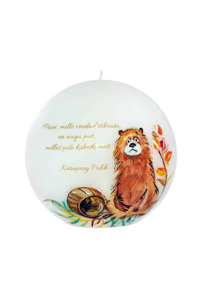 Handpainted candle 