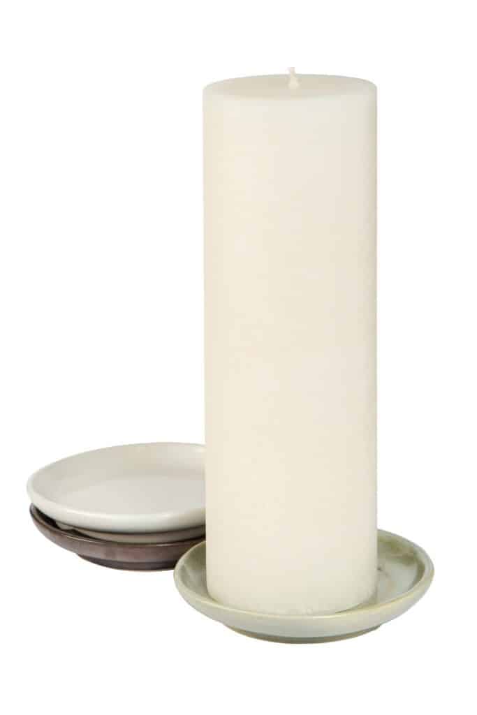 Ceramic candle plate 15cm