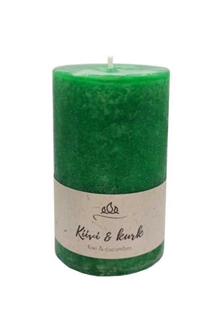 scented candle kiwi and cucumber Võhma Valgusevabrik handmade