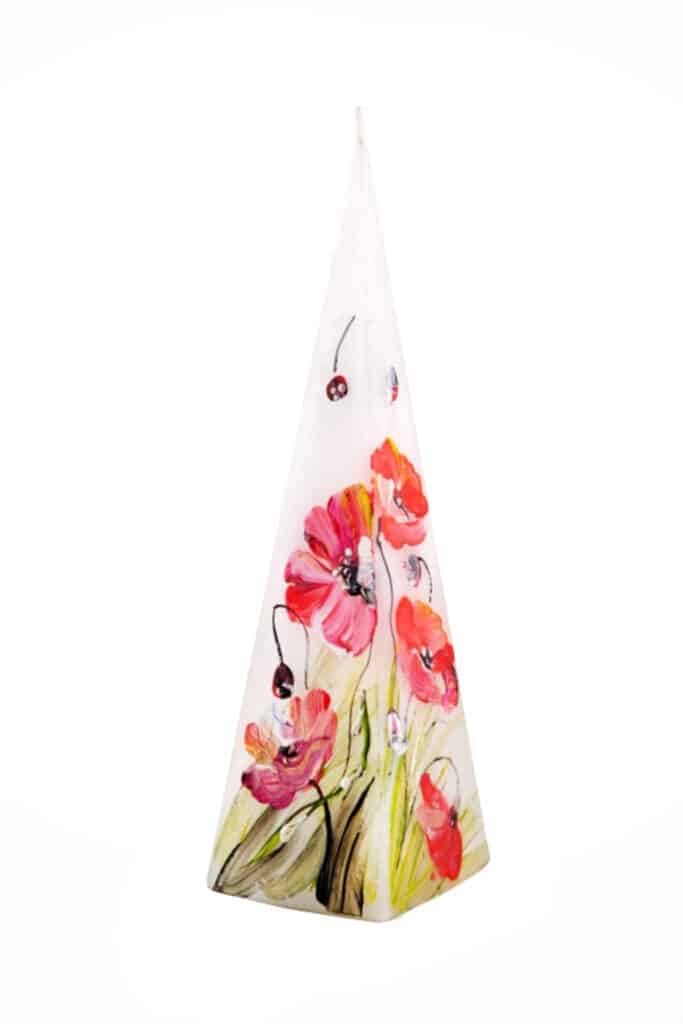 Hand painted pyramid candle 