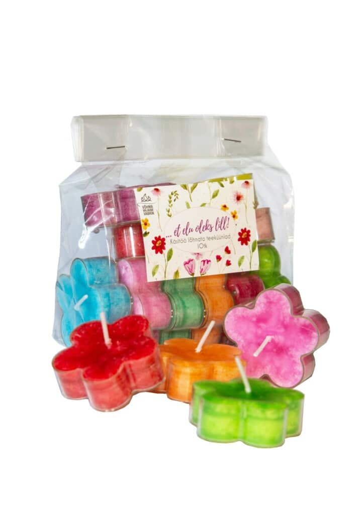 ...et elu oleks lill lillekujulised teeküünlad 10tk