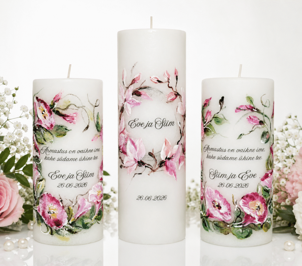Wedding Candle Magnolias