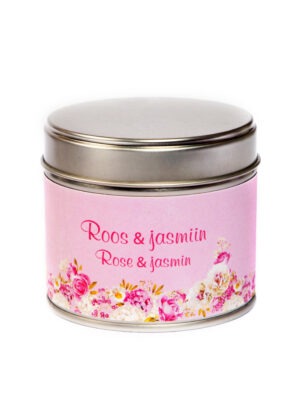 Scented travel tin candle "Rose & jasmine" võhma valgusevabrik