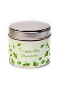 Lõhnaküünal plekktopsis “Sidrunmeliss"