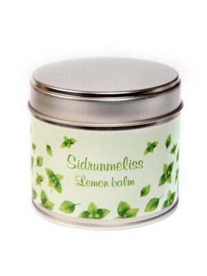 Scented travel tin candle "Lemonbalm"s võhma valgusevabrik handmade