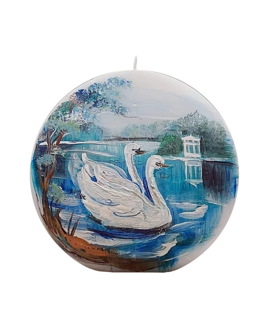 Hand-painted candle 