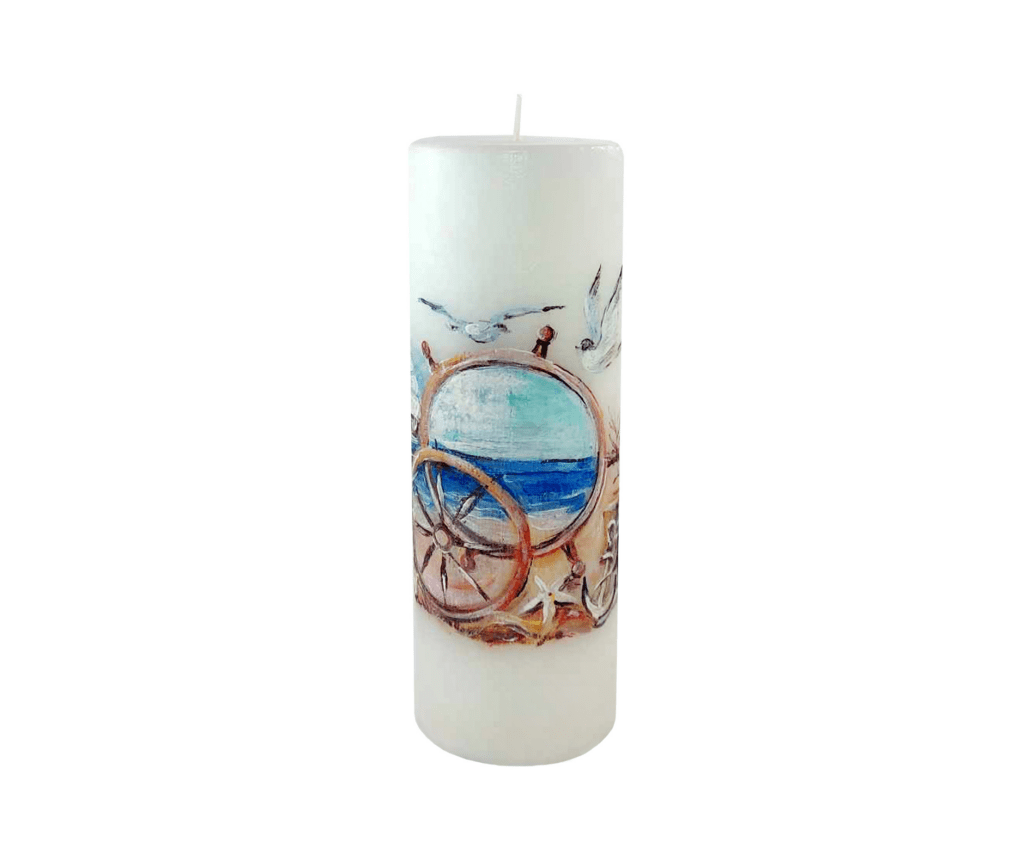 Hand-painted candle 