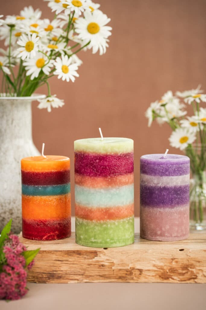 Unscented cheerful candles