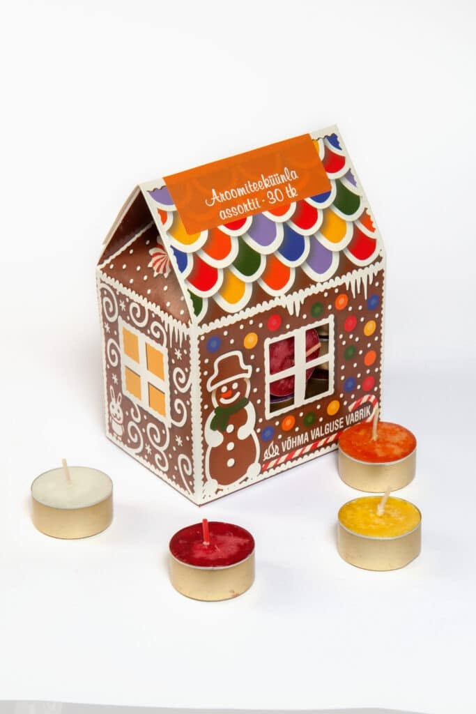 Scented tealights gingerbread house 30 pcs - 150h