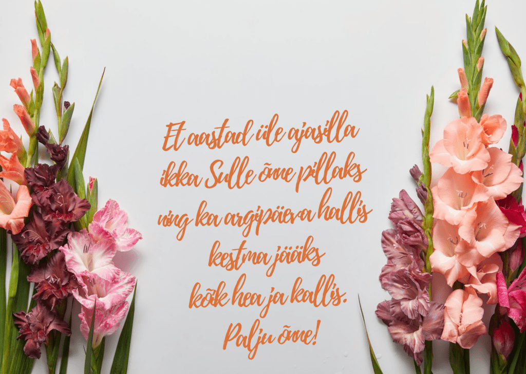 Sinu õnnitlussooviga postkaart