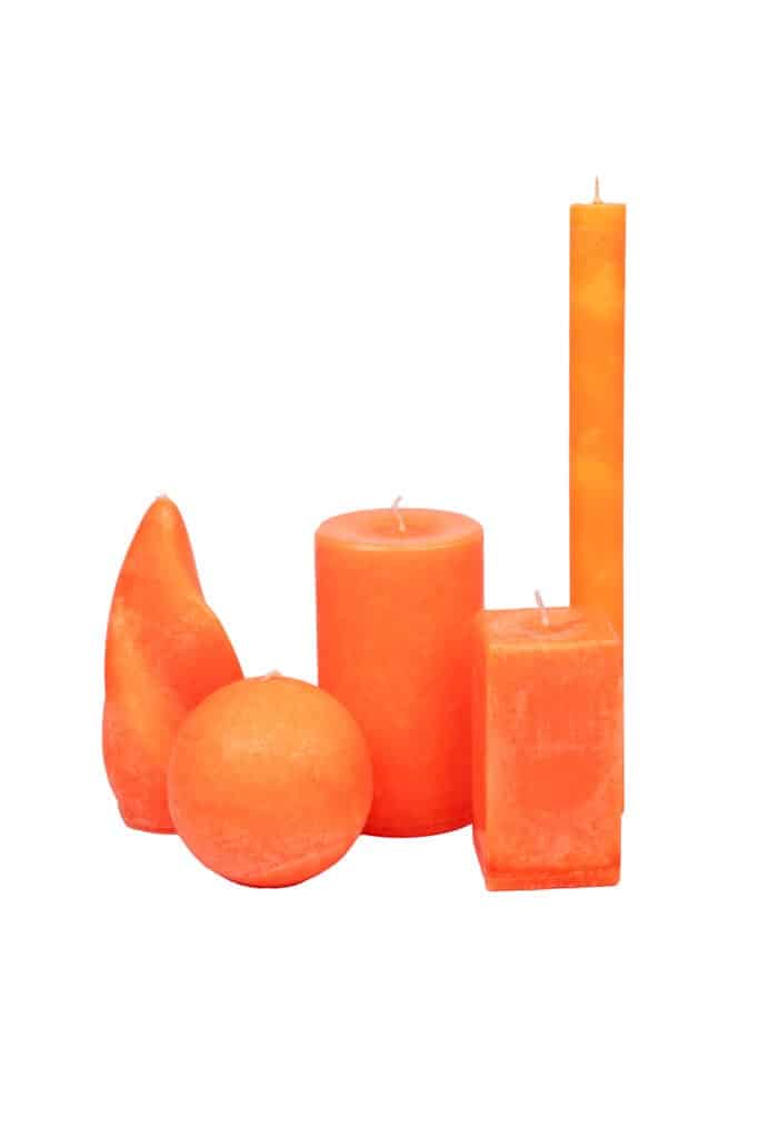 Neon orange candle