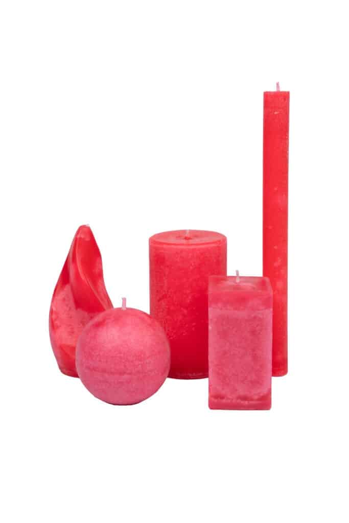 Neon red candle 