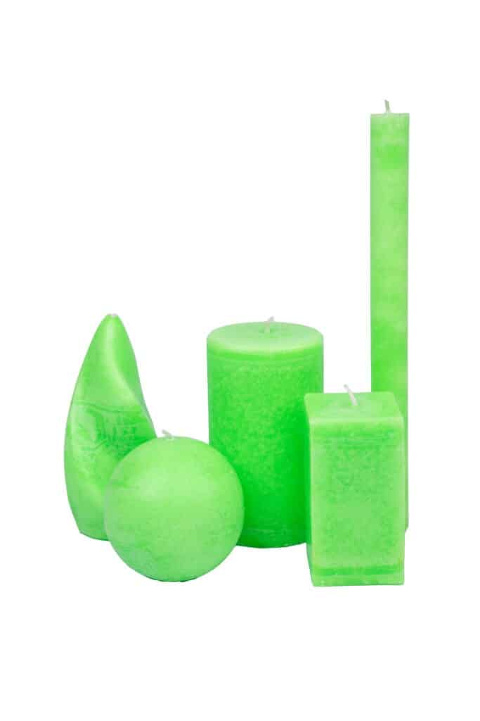 Neon green candle