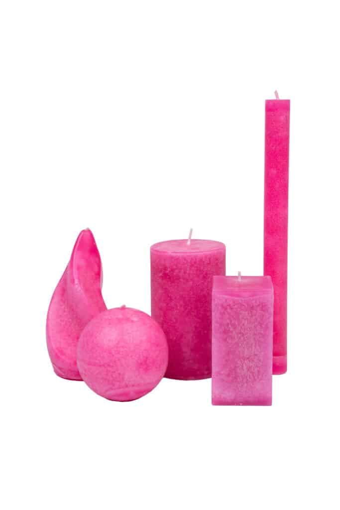 Neon pink candle