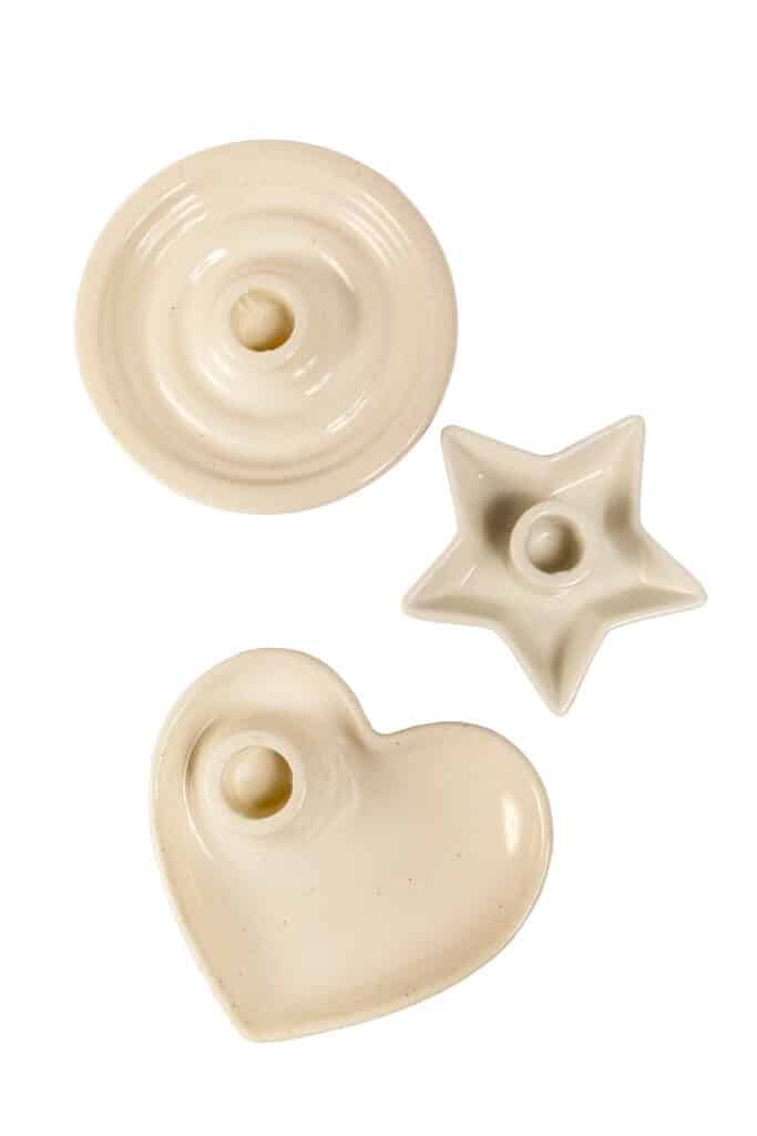 Ceramic candle holders for antique candles