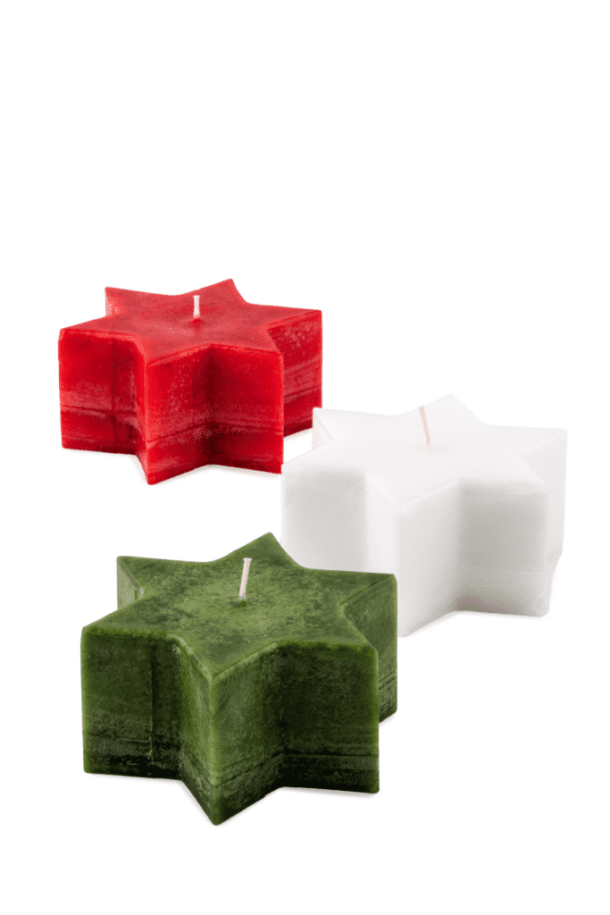 Unscented candle Christmas star