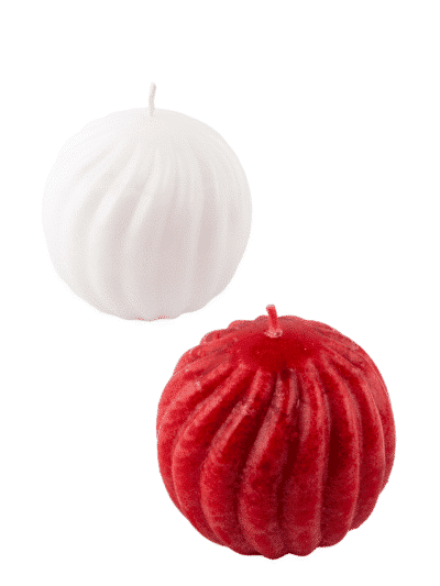 Triibuline pall 7,5 x 7cm - Punane