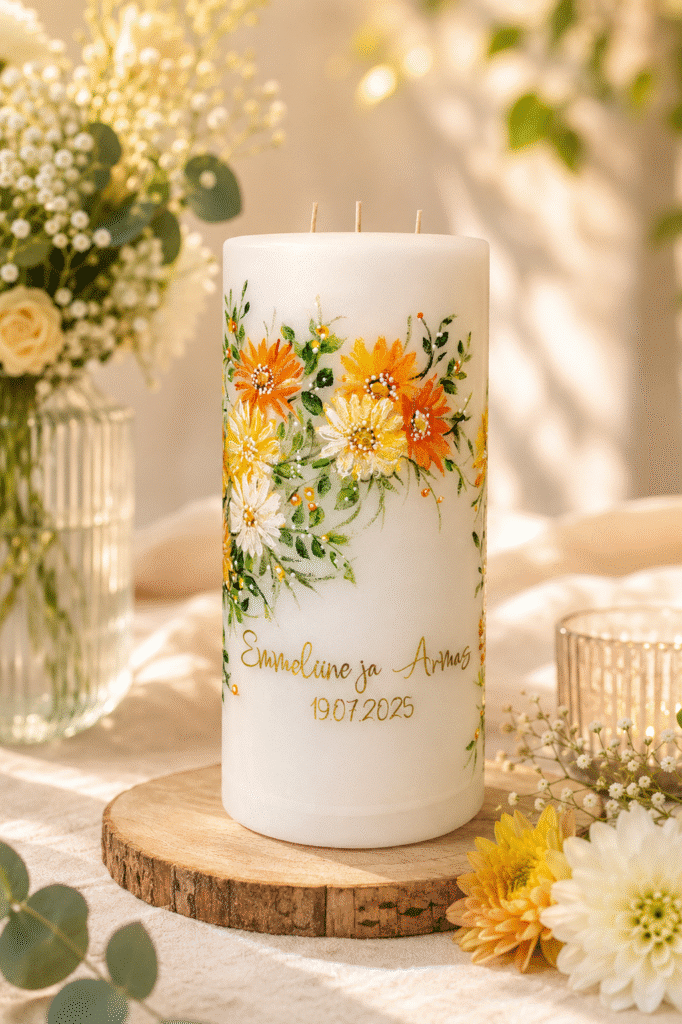 Wedding Candle Golden Summer