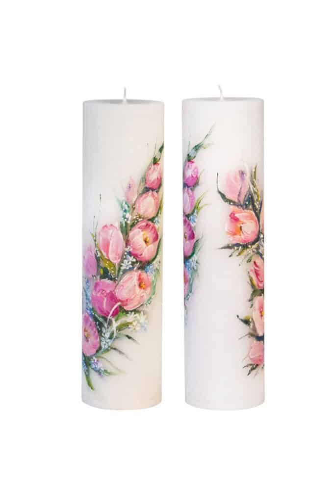 Wedding candle Tulips