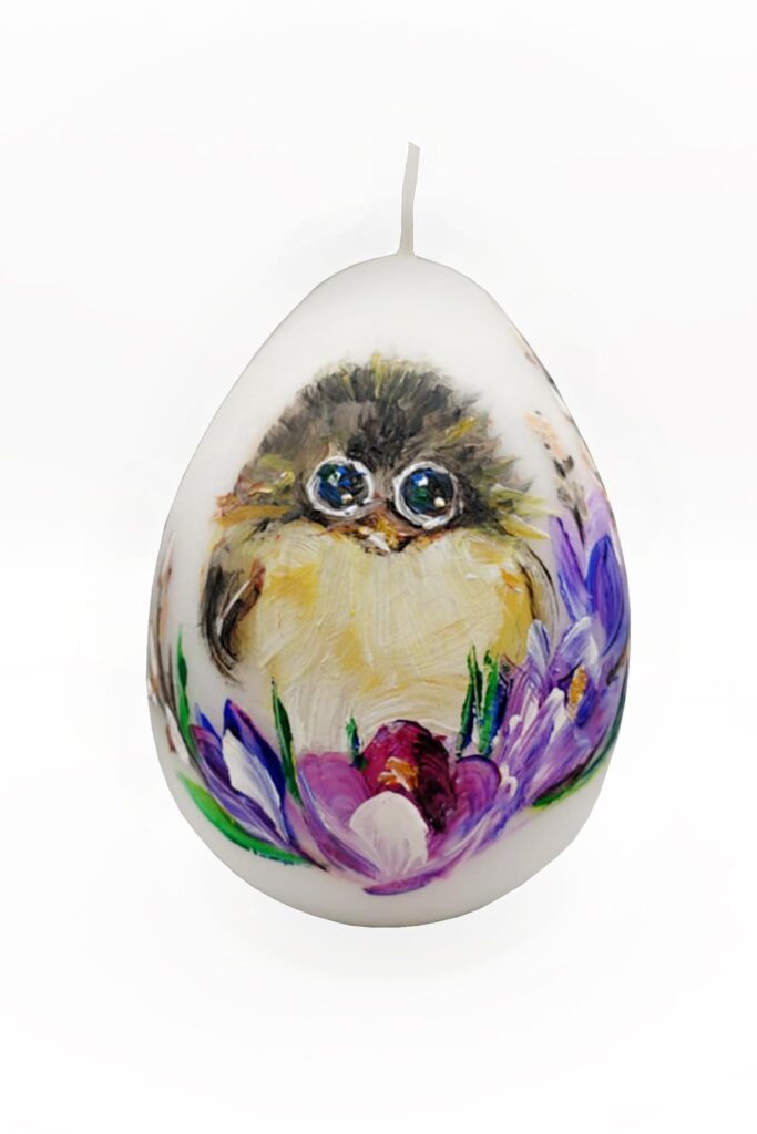 Painted candle Brown chick