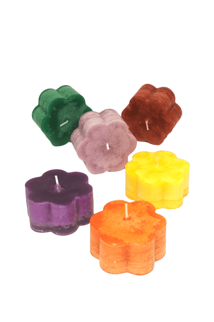 Candle Colorful Flower
