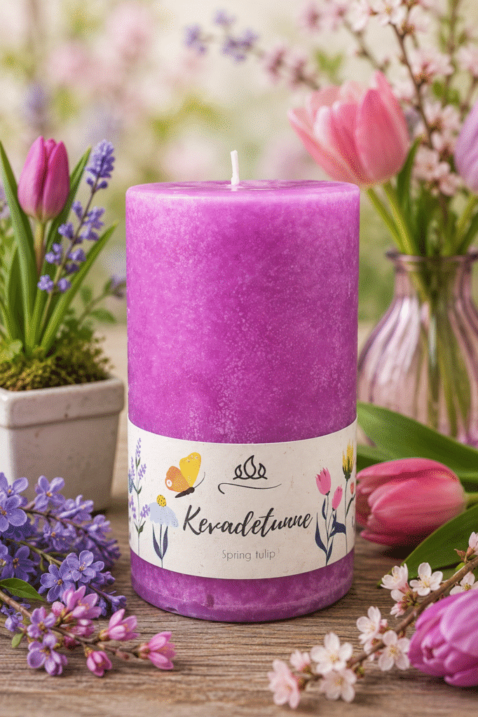 Scented candle Spring Tulip