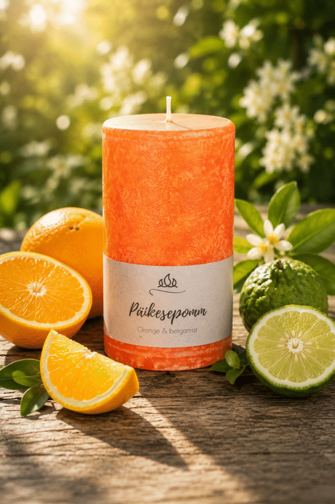New! Scented candle Orange & bergamot