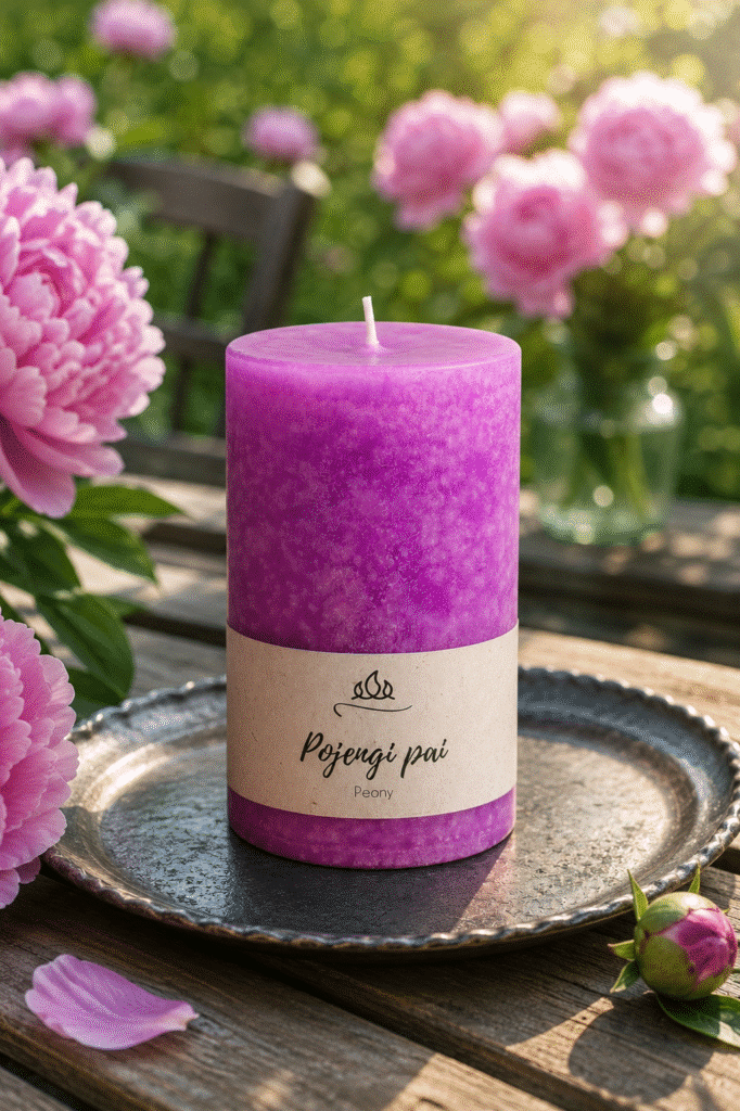 Scented candle Peony