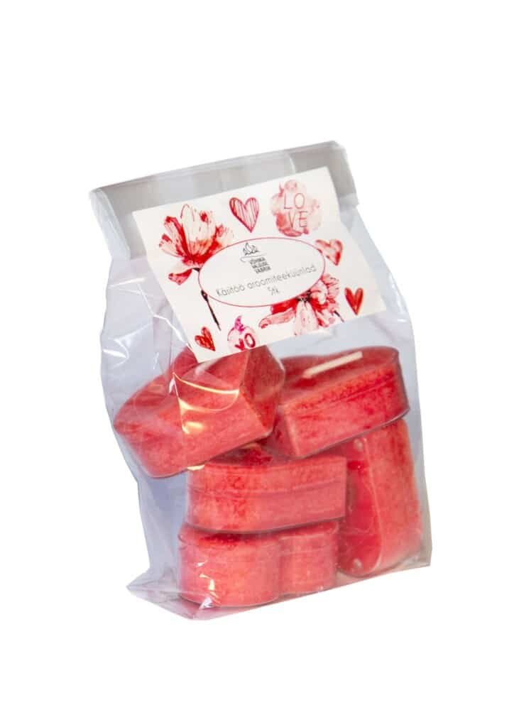 Heart shaped tealight candles 5pc, scented