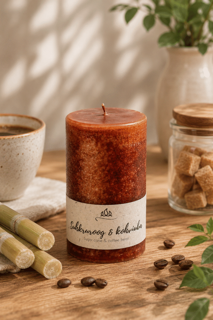 Scented candle Sugarcane and coffee bean
