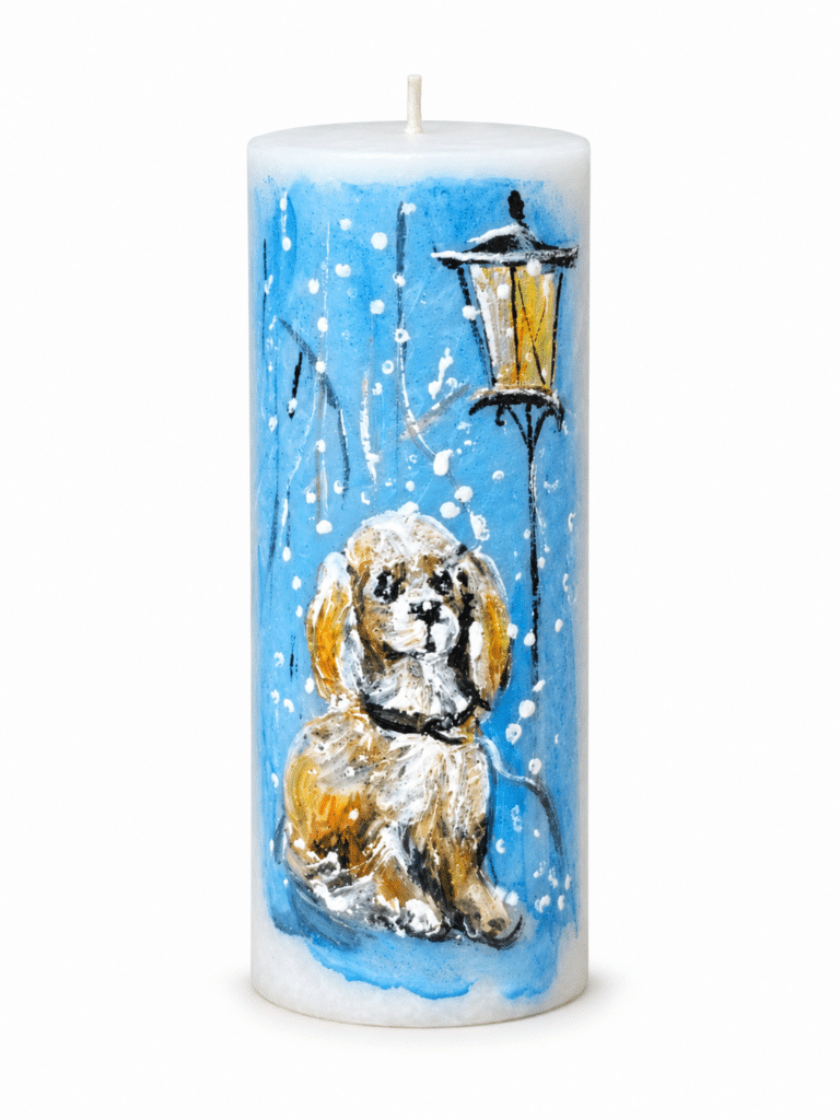 Handpainted Candle