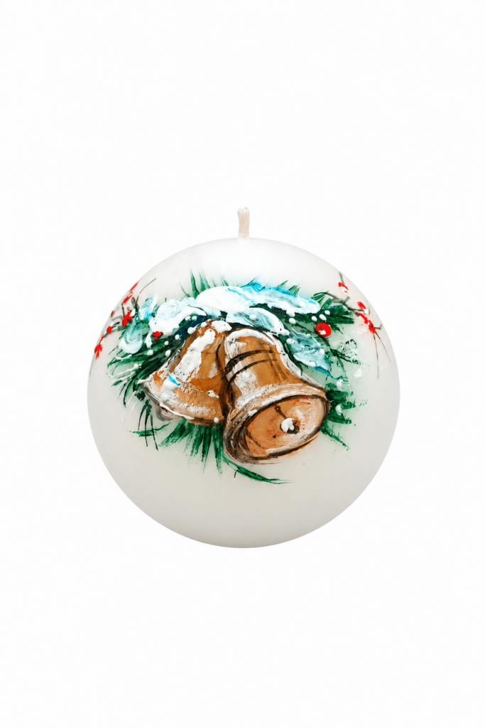 Hand-painted round candle