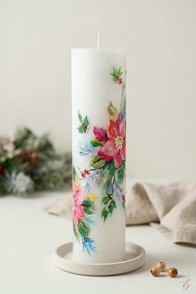 Hand-painted Candle Christmas Star