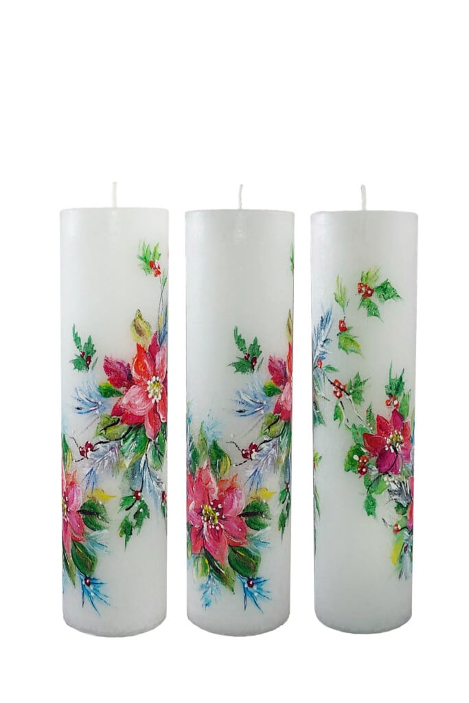 Hand-painted Candle Christmas Star